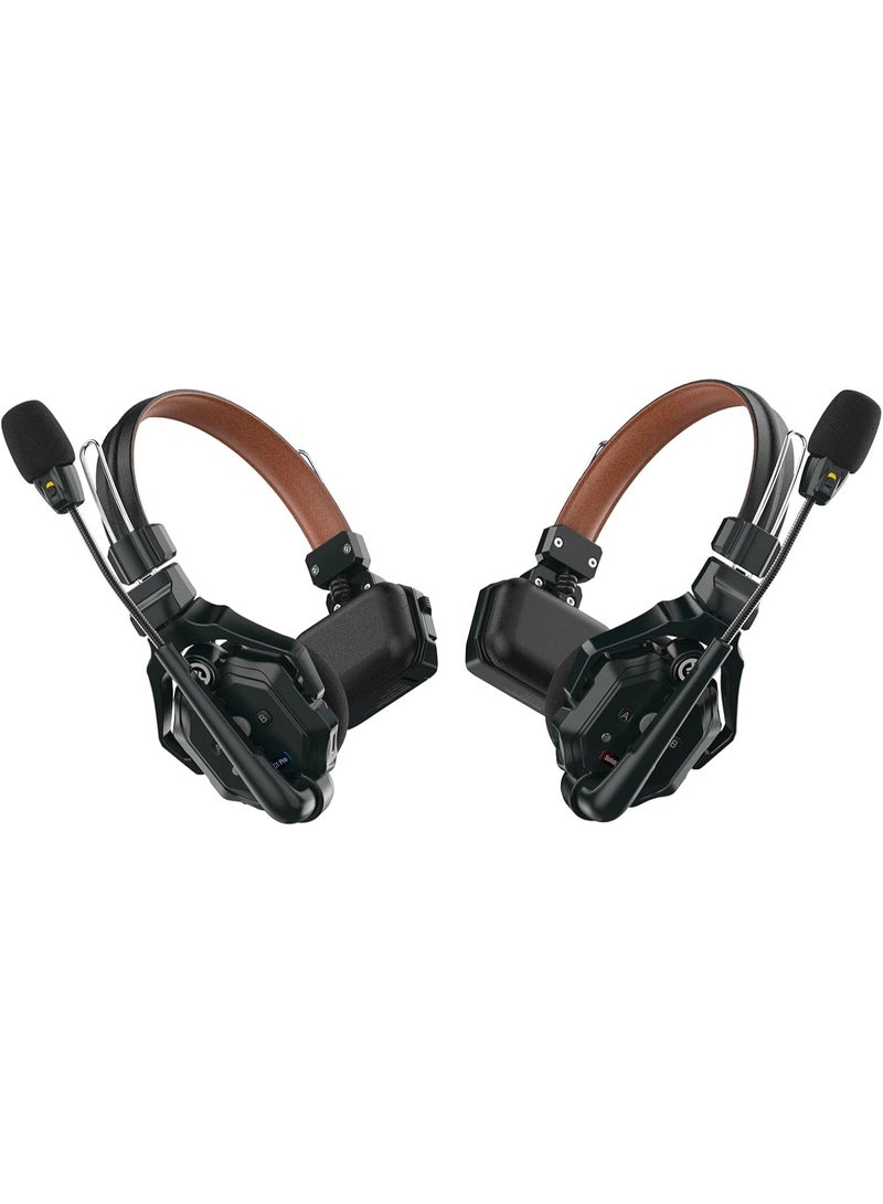 Hollyland Solidcom C1 Pro Wireless Intercom Headset System Full Duplex ENC Noise Cancellation 2-Person Team Communication PTT Mute Single Ear Headset 1100ft Range for TV Film Church Drone Production - Image 1